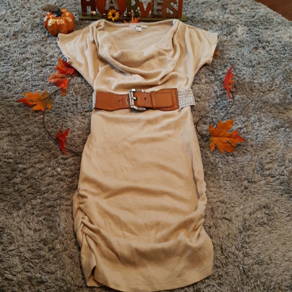 Cow neck dress